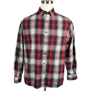 Woolrich Red Plaid Flannel Shirt (L)
